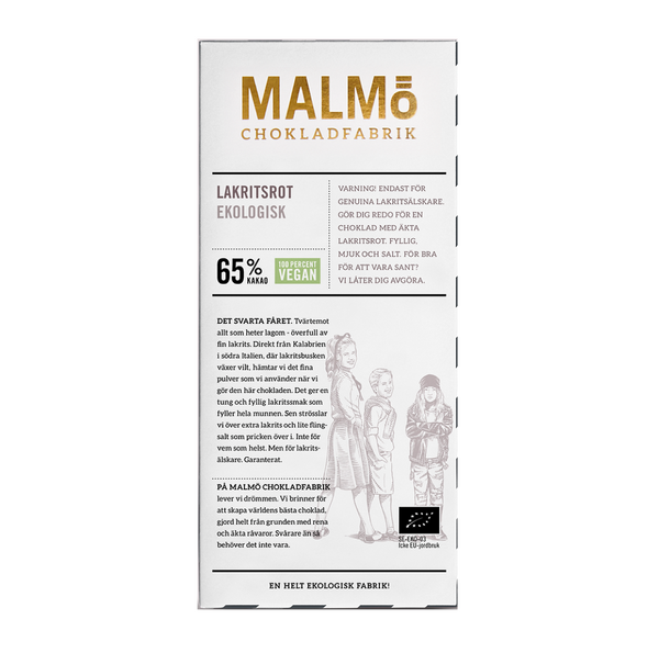 Malmö Chokladfabrik Lakritsrot 65%